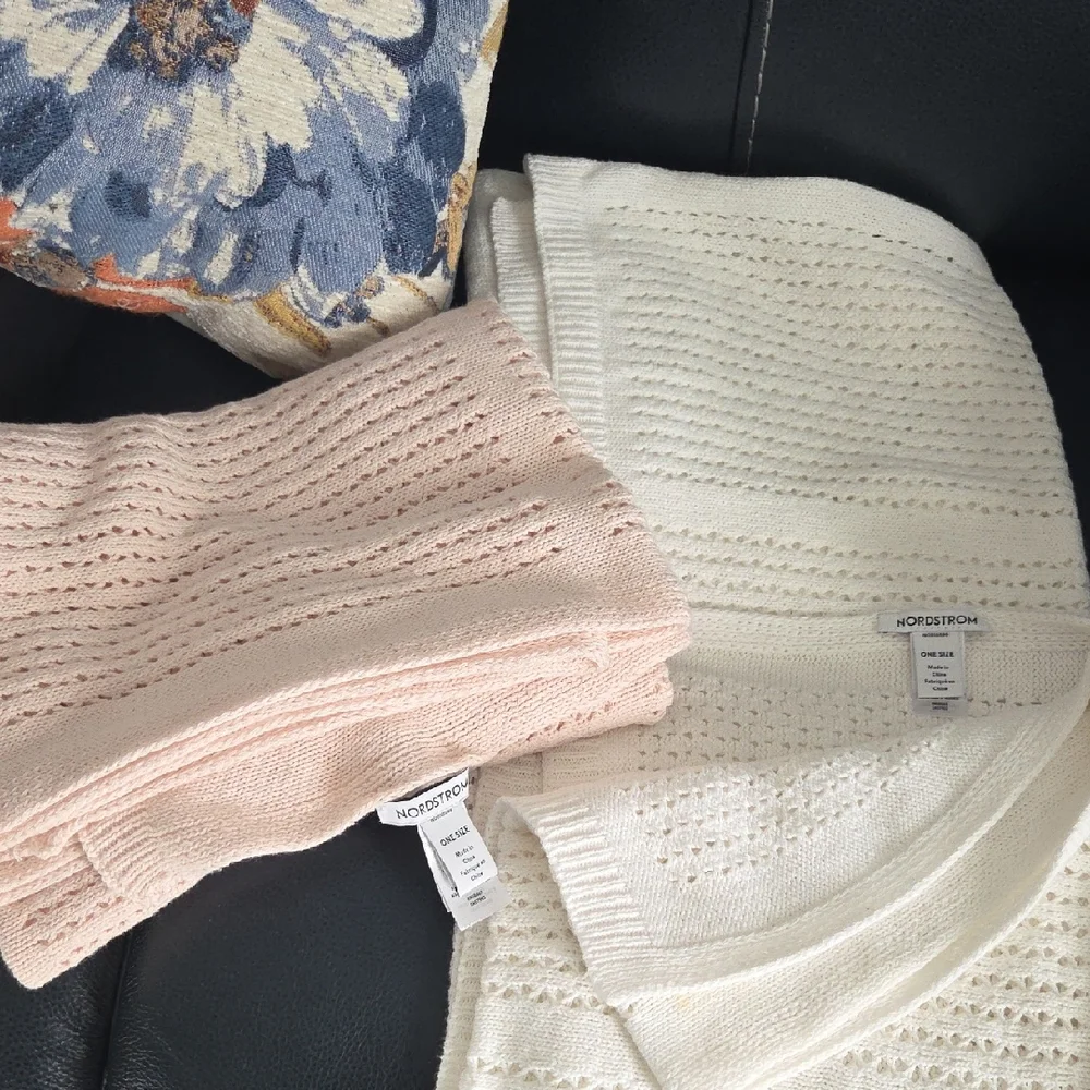 Nordstrom Baby Blankets in Cream and Pink